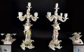 Von Schierholz Of Plaue, Thuringia, Germany 1865 -1911 Very Fine and Stunning Pair of 19th Century