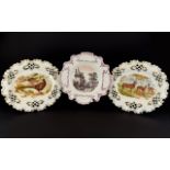 Three Ceramic Wall Chargers Decorative Spanish chargers each marked Racacer to underside. The