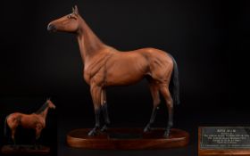 Beswick Horse Figure - Connoisseur Series ' Red Rum ' Large Size, Winner of Grand National 1973,