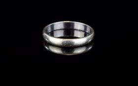 9ct White Gold Wedding Band. Fully Hallmarked. As New Condition. 1.9 grams.