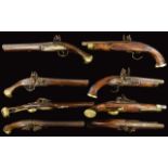 Early to Mid 19th Century Pair of Flintlock Pistols In A/F Condition,