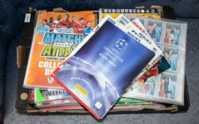 A Large Quantity Of Football Trading Cards Approx twenty albums to include Merlin's England 2006,