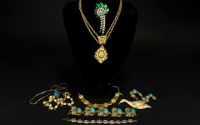 A Good Collection Of Vintage Costume Jewellery Nine pieces in total to include Mode Art J .