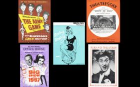 An Excellent Collection of Blackpool Theatre Programmes ( 120 ) In Total. From The 1940's - 1970's.