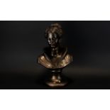 Modern Decorative Bust of A Classical Figure height 14 inches.