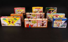 A Collection Of Nine Boxed Corgi Diecast Models To include, Bash Street Kids, Desperate Dan,