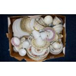 A Box Of Part Tea Sets including Bavaria Germany Exzellenz, Edelstein Bavaria, Royal Stafford, A.B.