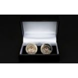 A Pair of Novelty White Metal Cufflinks