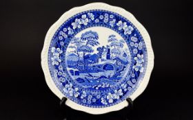 Spode "Tower" Blue and White wall plaque