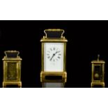 A Brass 4.5 Inch Tall Carriage Clock wit