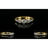 18ct Gold and Platinum 3 Stone Diamond R