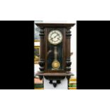 Beech Cased Vienna Wall Clock, Cream Cha