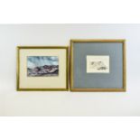 A Pair Of Framed Original Watercolours B