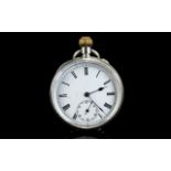 Antique Silver Pocket Watch with white f