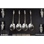18th Century Matched Set of Four Silver