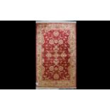 A Large Woven Silk Carpet Large Zeigler