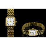 Ladies Rotary Gold Plated Wrist Watch Pa