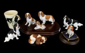 A Collection of King Charles Dog Figures (5) in total.