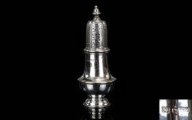 Victorian Period Silver Sugar Sifter of Excellent Form. Hallmark Chester 1899, Makers Mark J.