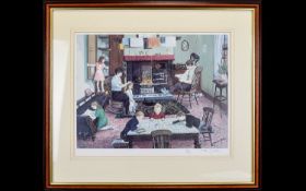 Tom Dodson (1910-1991) Artist Signed Limited Edition Colour Print ''Evening at Home'' 627/850 Framed