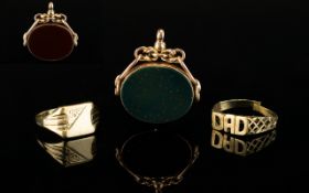 A Small Collection of 9ct Gold Jewellery Items ( 3 ) In Total. All Fully Hallmarked.
