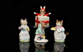 Four Bunnykins Figures comprising 1. Beswick Beatrix Potters 'Tabitha Twitchett 2.