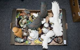 A Large Collection Of Avian Themed Figurines Over 15 items in total to include several Leonardo