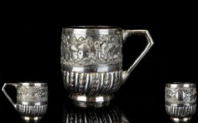 Antique Period - Solid Silver Nice Quality Handmade Late 19th Century Cup,