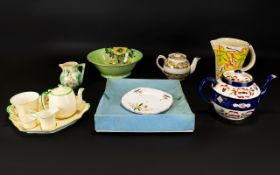 A Collection of Mixed Ceramics To include Shelly teacups, lustre bowl and decorative jugs,