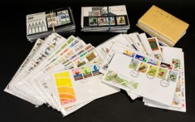 Royal Mail Mint Collection Of 100 First Day Covers Together With 17 Sets Of PHQ Cards