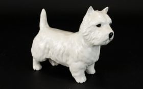 A Beswick West Highland Terrier Figurine White ceramic figure, in very good condition,