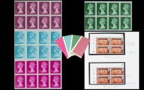 Elizabeth II - 1971 1/2 p - 1 p - 2 p -3 p Mint Stamps Full Sheets - Catalogue Value 200 Stamps to