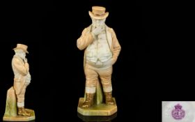 Royal Worcester Superb Figure of John Bull. Date 1895. Signed J. Haddley.