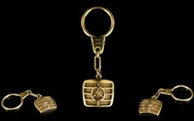 Mercedes Cars 9ct Gold Key Ring. Fully Hallmarked for 375 - 9ct Gold. Maker J.C & S. 14.4 grams. 2.