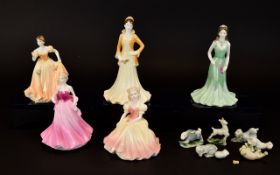 A Collection of Five Coalport Figures from The Debutante Collection Comprising Beth, Lucy, Rose