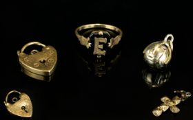 A Small Collection of 9ct Gold Jewellery Items ( 3 ) In Total. All Fully Hallmarked.