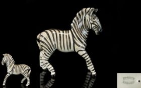 Beswick Wild Animal Figure ' Zebra ' 2nd Version. Model No 845B. Designer A. Gredington.