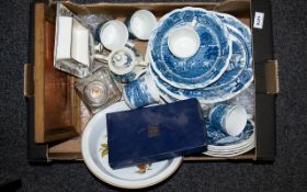 A Collection of Assorted Ceramics, Including Crown Ducal Butter Dish,