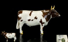 Beswick Hand Painted Bull Figure ' Ayrshire Bull CH ' Whitehill Mandate.