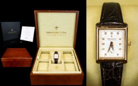 Dreyfuss & Co Ladies Handmade Swiss Rose Gold Plated Wrist Watch with Attached Original Leather