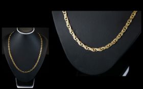 Contemporary 9ct Gold Necklace - In The Serpentine Design.