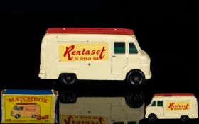 A 1960's Matchbox Lesney 62 Rentaset TV Van In Original Box Vintage Matchbox 'Rentaset' van,