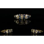 Antique Period 18ct Gold Nice Quality Sapphire and Diamond Set Ladies Dress Ring both sapphires and