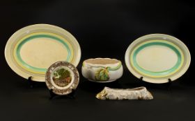 A Collection Of Clarice Cliff And Susie Cooper Ceramics Five items in total to include,