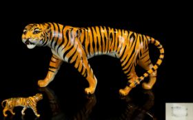 Beswick - Wild Animal Figure ' Tigress ' Tan and Black Stripes. Model No 1486.