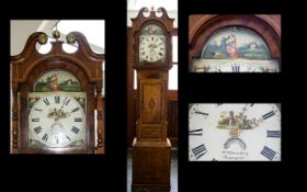 William Chambley Tamworth - Superb 30 Hour Oak Cased Long Case Clock,