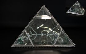 Waterford Crystal Handmade Decorative Glass Prism Pyramid Unusual leaded and bevelled glass pyramid
