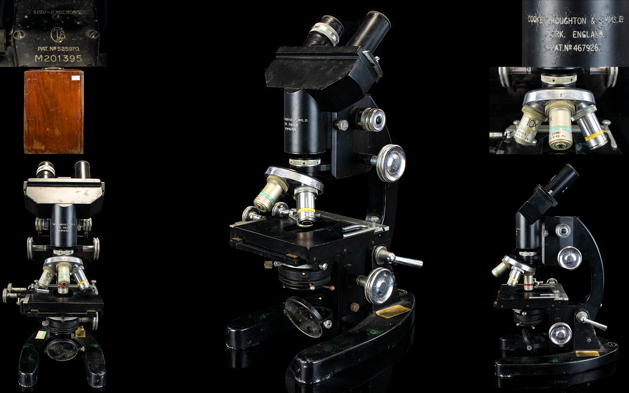 Cooke, Troughton and Simms Ltd - M25 Series Binocular 1.5x Microscope. Pat No 201395. Features -