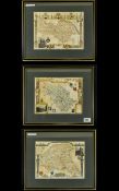 3 x 1830's Reproduction Counrty Moule Maps Of North,