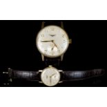 Longines - Gentleman's 9ct Rose Gold Mec